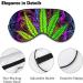 Psychedelic Weed Leaf Sleep Mask - Adjustable Eye Cover for Sleeping, Blocks Light - Men & Women - Buy Online on GoSupps.com