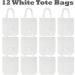 Simplify Your Arts and Crafts with 12 DIY Blank White Canvas Tote Bags - Bulk Pack - Buy Online on GoSupps.com