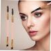 6pcs Eyebrow & Eyelash Brush Set - Portable Makeup Kit with Lash Curler Wooden Handle | Grooming Tools for Perfect Brows & Lashes - Pink - Buy Online on GoSupps.com