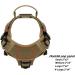 Icefang Tactical Dog Harness - Large, Reflective Brown - 2X Metal Buckle, MOLLE Vest with Handle, Front Leash Clip - No Pulling, Hook and Loop Panel - Best for Working Dogs - Buy Online on GoSupps.com