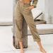 BFAFEN Women's Plus Size Cotton Linen Cargo Pants - Khaki, X-Large - Buy Online on GoSupps.com