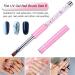 Ycyan 2Pcs Oval & Flat UV Gel Nail Brush Set | Professional Nail Art Design Brushes | Rhinestone Handle | Pink Size 8 - Buy Online on GoSupps.com