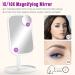 Rechargeable Lighted Makeup Vanity Mirror with Phone Holder | Portable Beauty Mirror with 10X Magnification, 3 Color Lighting, Touch Screen Dimmable - Tabletop Cosmetic Mirror - Buy Online on GoSupps.com