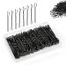 200 Count Bobby Pins, Premium Black Hair Pins With Box For Kids Women Lady Girls,Invisible Wave Hair Clips Bulk Hair Accessories For All Hair Types,Attach 50 Pcs Rubber Hair Bands