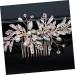 DOITOOL Gold Side Comb Hair Crystals Decor Alloy Hair Comb Hair Claw Hatchet Comb Floral Headpiece Crystal Flower Comb Rhinestone Headpiece Crystal Decor Accessories Pearl Bride - Buy Online on GoSupps.com