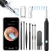 Ear wax removal Otoscope 1080p wifi ear cleaner with camera IP67 waterproof ear cleaner 360 -wide angle Otoscope camera with 6 LEDs and 3.5mm lens for iPhone android smartphones and iPad