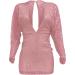Shop Hanxiulin Women's Vintage Party Dress High Waist Sequin Mini Dress in Pink XXL | Long Sleeved Tunic Style - Buy Online on GoSupps.com