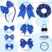 48Pcs Royal Blue Girls School Hair Accessories Kit - Bow Clips, Headband, Ponytail Holder, Elastics Bands, Ribbon Barrettes - Birthday Gift (Rblue) - Buy Online on GoSupps.com