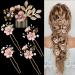 5 Pieces Bridal Flower Wedding Hair Pins Crystal Pearl Hair Pins Clips Headpiece Gold Wedding Hair Accessories Jewelry with Rhinestone for Brides Bridesmaids Women Girls Updo(Cherry Blossoms Pink) 5 Count (Pack of 1) Del...