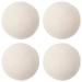Wool Dryer Balls Natural Fabric Softener 100% Organic Premium XL New Zealand Wool Reusable Reduces Clothing Wrinkles and Baby Safe Saving Energy & Time (4 Count (Pack of 1))