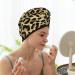 Leopard Microfiber Hair Towel | Soft & Super Absorbent Quick Dry Wrap for Women Ideal for Long Curly & Thick Hair - Buy Online on GoSupps.com