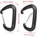 Heavy-Duty Carabiner Set - 1200kg Load Capacity 2 Large Black Snap Hooks for Hammocks Camping Hiking & Fishing - Buy Online on GoSupps.com