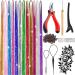 Hair Tinsel Kit with Tools 12 Colors Fairy Hair Tinsel Heat Resistant Sparkling Hair Glitter 3200 Strands Tinsel Hair Extensions with Professional Hair Extensions Pliers Kit (48 Inch) 3200 Strands 12 Colors
