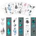 Glow in the Dark Blue Temporary Tattoos - 180+ Styles, 36 Sheets - Fake Body Tattoo Stickers for Adults, Luminous Party Favors - Men, Women, Nightclub, Pub - Buy Online on GoSupps.com
