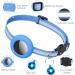Reflective Airtag Cat Collar with Bell | Waterproof Holder | Breakaway Safety Buckle | 3/8 Width | Compatible with Apple Airtag - Blue - Buy Online on GoSupps.com