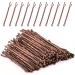 Hair Grips Brown MORGLES 120 Pcs Bobby Pins Brown Hair Pins for Women with Box (5 cm/2Inches)
