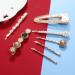 18PCS Handmade Pearl Barrettes Clip Set - Geometric Flower Bobby Pins for Women's Hair Accessories - Buy Online on GoSupps.com