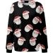Women's Christmas Snowman Penguin Print Sweatshirt | O-Neck Raglan Top | Comfy Xmas Jumper | Black, Size S - Buy Online on GoSupps.com