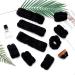AMCAMI 9 Pcs Spa Headband & Wristband Set - Microfiber Makeup Hair Band & Facial Skincare Towels for Women & Girls - Black - Buy Online on GoSupps.com