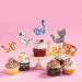 Cute Cartoon Cat Theme Happy Birthday Cupcake Toppers 18-PC Set - It's suitable for a pet birthday party a cat theme birthday party for boys and girls or a baby shower party decoration - SugarGera - Buy Online on GoSupps.com