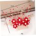 HAPINARY Handmade Comb Hair Insert Comb Bridal Headpiece Flower Hair Combs Wedding Side Comb Wedding Hair Combs Pearl Comb Clip Crystal Headpiece Tiara Red Hanfu Bride Headgear - Buy Online on GoSupps.com