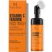 Brightening Vitamin C Foaming Face Wash with Papaya & Orange | Silicone Brush for Deep Cleansing | Paraben & Sulphate Free | 150ml - Unisex Skincare - Buy Online on GoSupps.com
