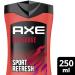 AX 3-in-1 Shower Gel & Shampoo - Calca Sports Refresh Long-Lasting Freshness & Fragrance Dermatologically Tested 250ml Pack - Buy Online on GoSupps.com