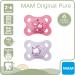 MAM Original Pure Pacifier Set for 2-6 Months - Sustainable Skinsoft Silicone Includes Case - Rosa/Lila - Buy Online on GoSupps.com