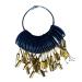 Hair charts sample rings for hair colors with golden buckles for