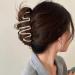 Silver Wave Irregular Metal Claw Clip - Extra Large Fashion Hair Clip for Women - Buy Online on GoSupps.com