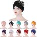 Women's Grey Floral Turban Cap - Bedazzled Slouchy Headwear | One Size - Buy Online on GoSupps.com