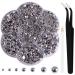 Makandup 6000 Pcs Nail Pearls for Nails Art Silver Half Pearls for Crafts Flatback Pearls for Face Eyes Makeup Round Flat Back Pearl for Charms DIY Crafting Decorations Accessories