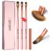 Saviland 3PCS Acrylic Nail Brush Set - Size 8/10/14 Kolinsky Acrylic Nail Brushes for Acrylic Application  Pink Handle Professional Acrylic Powder Brushes for Nails Extension & 3D Nail Carving A1-3PCS Acrylic Nail Brush ...