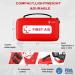SHBC Small Travel First Aid Kit (152 Pieces) - Compact Mini Waterproof Bag for Home, Travel, Office & Outdoor Emergencies - Buy Online on GoSupps.com