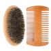 Premium Men's Beard & Mustache Oval Brush - High-Quality Wooden Care Kit for Facial Hair Grooming - Buy Online on GoSupps.com