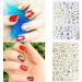 Nail Art Lines Stripe Rose Flowers Waved Shining Decals Transfer Stickers 3D Nail Sticker Nail Art Decoration(16) Style16 - Buy Online on GoSupps.com