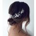Unicra Bridal Wedding Hair Accessories Vine Silver Flower Headband Hair Jewelry Crystal Bridal Headpiece for Women and Girls