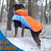 Waterproof Reflective Dog Raincoat with Harness Hole | Small Orange Rain Jacket for Dogs - Buy Online on GoSupps.com