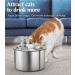 oneisall Stainless Steel Cat Water Fountain - Quiet & Automatic 2L Pet Drinking Fountain for Cats and Dogs - Silver - Buy Online on GoSupps.com