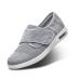 Women Diabetic Shoes Extra Wide Width Breathable Mesh Adjustable Strap Outdoor Walking Sneakers - Support for Swollen Feet Arthritis & Edema 9 Wide Light Gray Blended Yarn