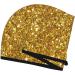 Gold Glitter Microfiber Hair Towel Wrap - Soft Super Absorbent Coral Velvet Quick Dry Cap for Long Curly & Thick Hair - Buy Online on GoSupps.com