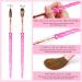 Saviland Acrylic Nail Brush Set - 10-Piece Professional Acrylic Nail Brushes for Nail Extension & Application - Pink Crystal Texture (Size 4-22) - Buy Online on GoSupps.com