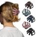 5PCS Large Octopus Hair Claw Clip - 3 Inch Octopus Hair Clip For Women And Girls Large Spider Claw Clip for Thick Hair Big Jaw Clip Nonslip Strong Hold Hair Matte (Black+Gray+Blue+Pink+Brown)