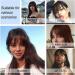 2 pieces Clip in Bangs Air Bangs Thick Bangs Extensions Neat with Temples Clip on Air Bangs Hairpieces Fringe with Temples Hairpieces for Women Curved Bangs for Daily Wear(Brown Black) - Buy Online on GoSupps.com