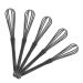 SOLUSTRE Fouets En Plastique Noir Lot De 5 Pour M lange Rapide Et Uniforme De Teintures Capillaires Et ufs Outil Semi-automatique Pour Salons Cuisine