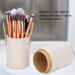 Portable PU Leather Makeup Brush Cup Holder - Travel Cosmetic Organizer - Apricot - Buy Online on GoSupps.com