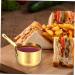 Zerodeko Metal Bowls 2pcs Sauce Milk Cup 304 Stainless Steel Sauce Plate Household Milk Warmer Pot 8.5X5.3X3.2CMx2pcs Goldenx2pcs - Buy Online on GoSupps.com