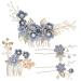 NUOBESTY 4pcs Blue Wedding Bridal Hair Comb Set - Handmade Rhinestone Headpieces & Accessories - Buy Online on GoSupps.com