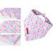 Shop Unique Summer Dog Triangle Neck Scarf - High-Quality Pink Flower Design for Small Medium and Large Dogs & Cats - Buy Online on GoSupps.com