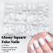 LoveOurHome 240pc White Press on Nails - Medium Square Fake Nails with Adhesive | Gel False Nail Tips for Women & Girls | Perfect Artificial Manicure Decor - Buy Online on GoSupps.com